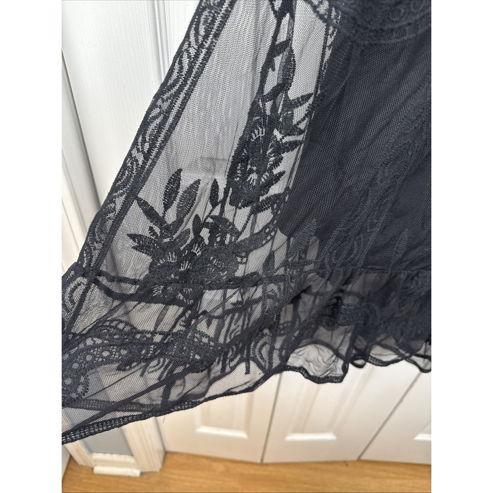 Reba Dress Size L Large Black Lace High Low Maxi Western Goth NEW WITH TAGS - Picture 4 of 16